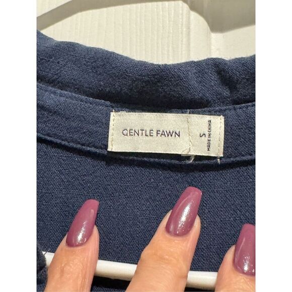 Gentle Fawn Linen Blend Nevada Summertime Ocean Waters Short Romper Size Small - Picture 4 of 13